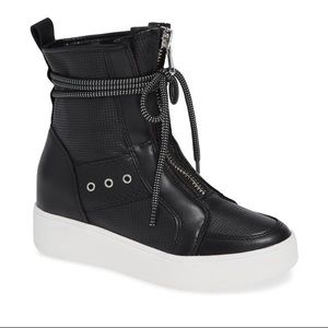 NEW! Steve Madden Anton Black Leather Boots